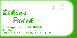 miklos pudik business card